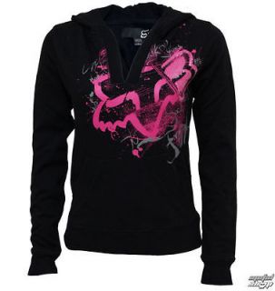 NWT Black/Pink FOX Pullover hoodie size S