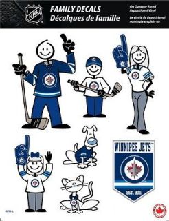 NHL WINNIPEG JETS STICK PEOPLE FAMILY DECALS ~ FULL COLOR VINYL DECALS