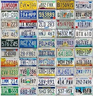 50 states license plate in US Mixed State Lots