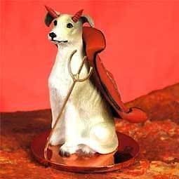 GREYHOUND Tan Hound Devil Dog Tiny Figurine Statue NEW