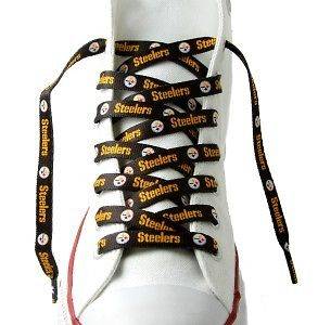 Pittsburgh Steelers Team Logo Colors BLACK 54 Shoe Laces One Pair 