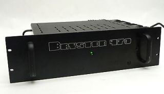 BRYSTON 470 4B BLACK RACKMOUNT 3U PRO 2 CH POWER AUDIO AMPLIFIER AMP 