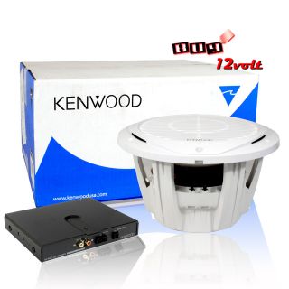 Kenwood P WD250MRW 10 Marine Subwoofer and Amplifier Package