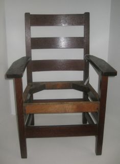 Antique Charles Stickley Childs Chair Branded Mark Mission Arts 