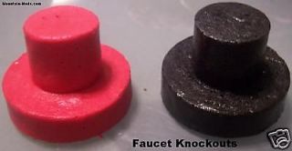 Countersunk Concrete Countertop Faucet Knockout Plugs