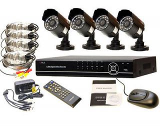 8CH DVR Security Surverllance Network Weatherproof IR Cameras System 