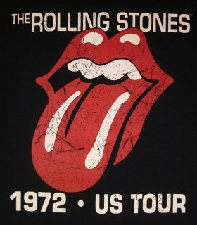 Rolling Stones 72 US Tour Vintage Logo T shirt New SzL
