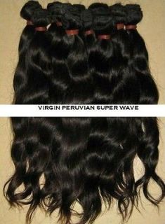   AAA VIRGIN PERUVIAN HUMAN HAIR SUPER WAVE SUPER QUALITY 2PC 16 18