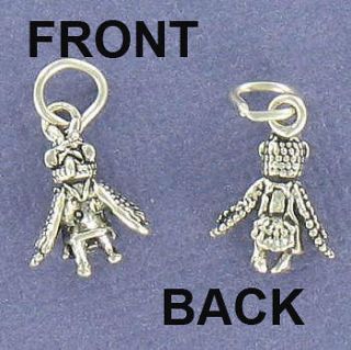 Sterling Silver EAGLE DANCER WINGS DOWN KACHINA CHARM