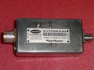 PolyPhaser 800 900MHz 750W CT50HN Impulse Suppressor