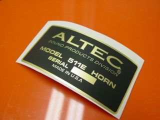 Altec gold 511E Horn LABEL NEW and NICE