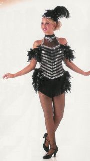 BLACK DIAMOND Showgirl NY NY Dance Dress Jazz Tap Costume CS, AS, AM 