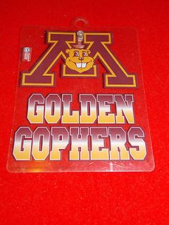   GOLDEN GOPHERS FAN WAVER SUCTION CUP MOUNTED WINDOW SIGN. UNUSED