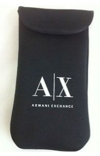 New A/X ARMANI EXCHANGE Sunglasses Eyeglasses Soft CASE Pouch BLACK 