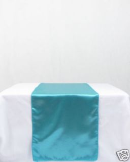 10 turquoise satin table runners wedding decor new
