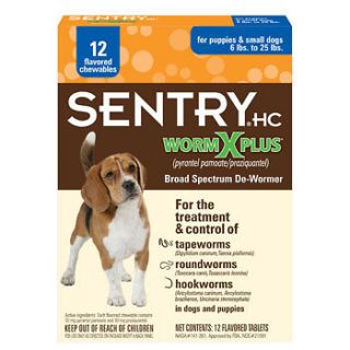 New Sentry hc worm x plus puppies & small dogs 12 count