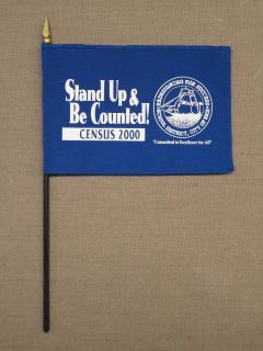 Erie PA Census 2000 Stand Up Nylon Table Top Desk Hand Held Waving 