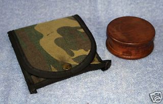 Handcrafted Weed Grinder with Camo Carrying Pouch