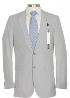   Cole NY Gray White Slim 38L 33X32 Seersucker Style Cotton Suit