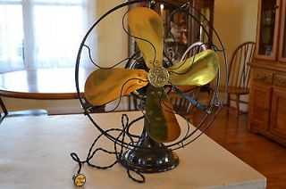 Antique 1919 GE Oscillating Electric Fan, Rfurbished, Fan Inst. on 