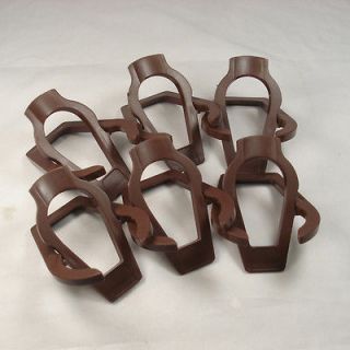 New 6 Pcs Brown Plastic Simple Practical Smoking Pipe Stand Rack