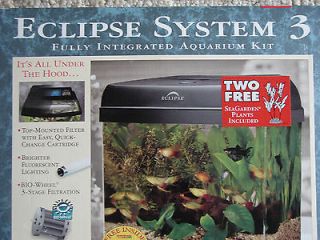 Eclipse System 3 Gallon Aquarium Fish Tank Starter Kit with 5 plants