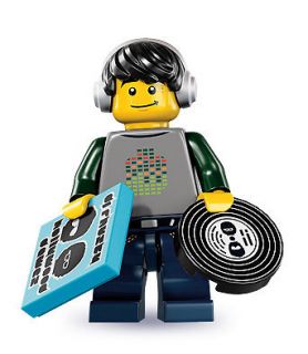 LEGO Hipster DJ Minifigure  turntablism vinyl record headphones 