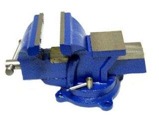 Bench Vise with Anvil Swivel Locking Base Table top Clamp Heavy 