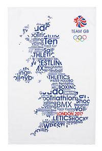 LONDON OLYMPICS 2012 SOUVENIR TEA TOWEL BY ULSTER WEAVERS OFFICIAL 