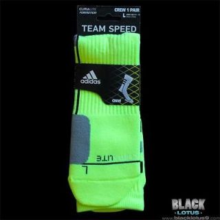   Adidas Climalite Team Speed Basketball Crew Socks Electricity NCAA Lrg