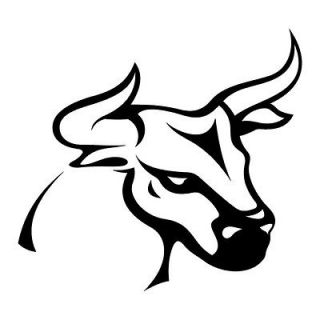 Bull Steer Animal Vinyl Wall Art Sticker Tattoo Art Style Design 