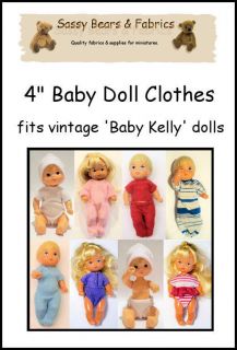 Baby Doll Clothes Pattern   Fits VINTAGE BABY KELLY