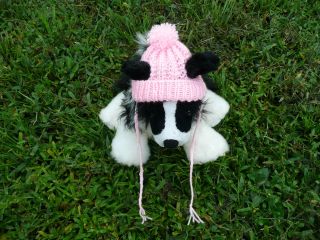 XXS handmade knit dog hat