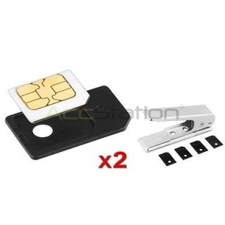 Micro Sim Card Cutter with 6 SIM Adapter for iPhone 4 4G 4S Gen 4GS