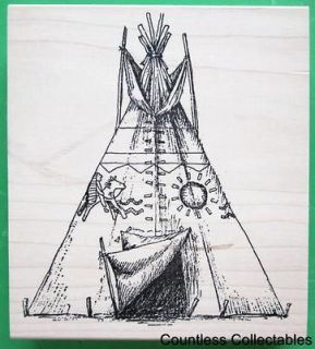 American Indian Tepee Teepee House Tipi Tent 1998 Peddlers Pack Rubber 