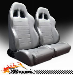   Grey Racing Bucket Seats+Sliders New LH+RH 21 (Fits 2013 Mazda CX 5
