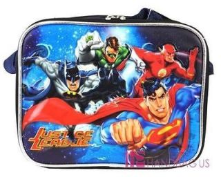 Licensed Justice League Insulated Lunch Box Bag Superman Batman Green 