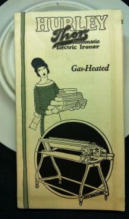   to 40s HURLEY Thors Automatic Electric Ironer Gas Heated Booklet