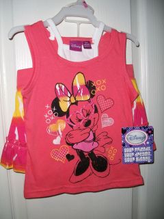Girls Disney Minnie Mouse Scooter Set Skirt & Top Cute Size 4/5 XS x 