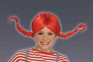   braids child wig wendy elf costume accessory sticks out pippi new