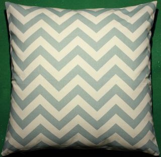   Blue and White Zigzag Chevron Decorative Throw Pillow Cover / Case