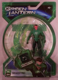 GREEN LANTERN SINESTRO ACTION FIGURE WITH POWER RING
