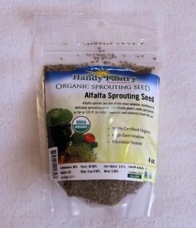 Organic Alfalfa Sprouting Seeds 4 oz. Vegetarian