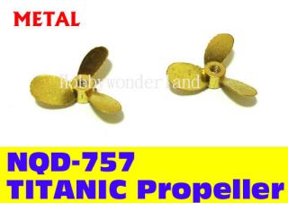   757 Boat Spare Propellers ( METAL ) for R/C Boat 757 TITANIC x 2 pcs
