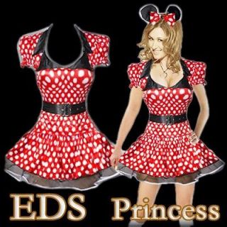Red Minnie Mouse Party Fancy Dress Costume Outfit126