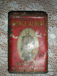   ALBERT IN A CAN Vintage antique tobacco can Old collectible ad