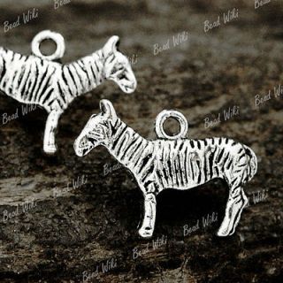 30 Antique Tibet Tibetan Silver Animal Zebra Charm Pendant 22x15x3mm 