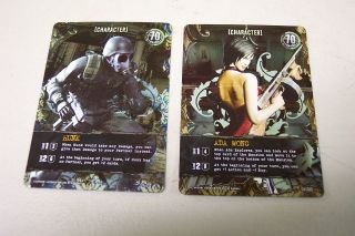 Resident Evil Foil Promo cards mint, Hunk and Ada Wong