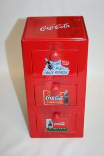 Coca Cola 3 Drawer Stonage Tin