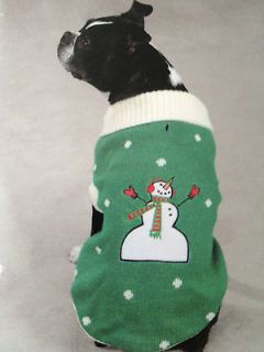 XX SMALL teacup yorkie SNOWMAN DOG SWEATER coat clothes apparel XXS 